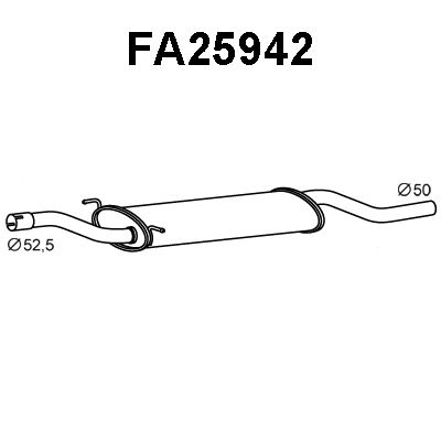 VENEPORTE Izplūdes gāzu priekšslāpētājs FA25942