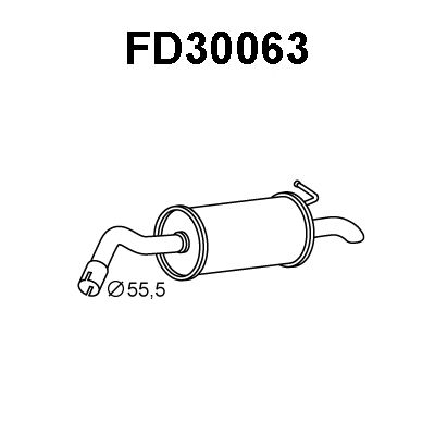 VENEPORTE Глушитель выхлопных газов конечный FD30063