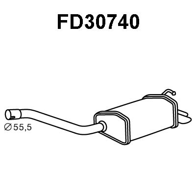 VENEPORTE Глушитель выхлопных газов конечный FD30740