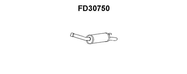 VENEPORTE Izplūdes gāzu trokšņa slāpētājs (pēdējais) FD30750