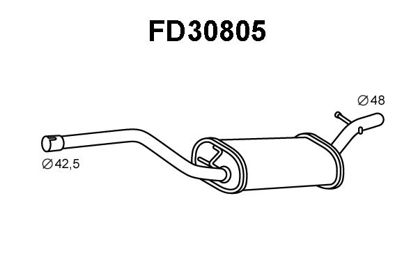 VENEPORTE Средний глушитель выхлопных газов FD30805