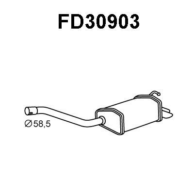 VENEPORTE Глушитель выхлопных газов конечный FD30903