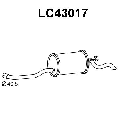VENEPORTE Izplūdes gāzu trokšņa slāpētājs (pēdējais) LC43017