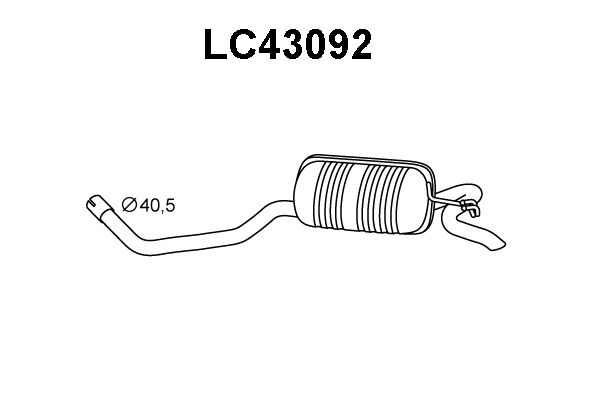 VENEPORTE Izplūdes gāzu trokšņa slāpētājs (pēdējais) LC43092