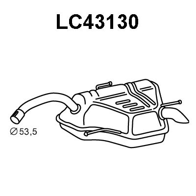 VENEPORTE Izplūdes gāzu trokšņa slāpētājs (pēdējais) LC43130