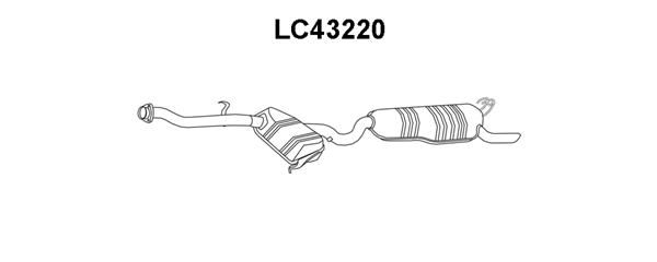 VENEPORTE Izplūdes gāzu trokšņa slāpētājs (pēdējais) LC43220