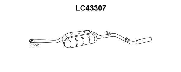 VENEPORTE Izplūdes gāzu trokšņa slāpētājs (pēdējais) LC43307