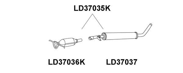 VENEPORTE Предглушитель выхлопных газов LD37037