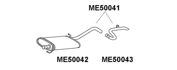 VENEPORTE Izplūdes gāzu trokšņa slāpētājs (pēdējais) ME50042