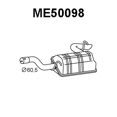 VENEPORTE Глушитель выхлопных газов конечный ME50098