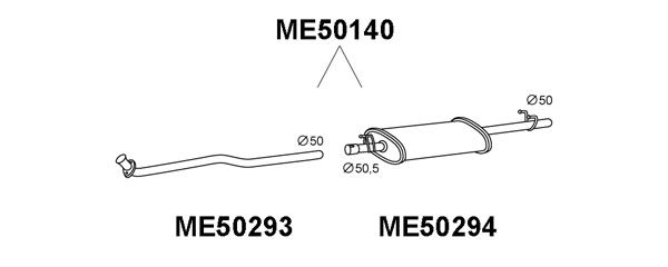 VENEPORTE Izplūdes gāzu trokšņa slāpētājs (pēdējais) ME50140