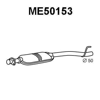 VENEPORTE Vidējais izpl. gāzu trokšņa slāpētājs ME50153