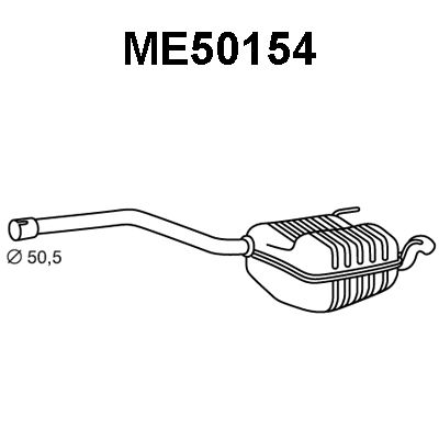 VENEPORTE Глушитель выхлопных газов конечный ME50154