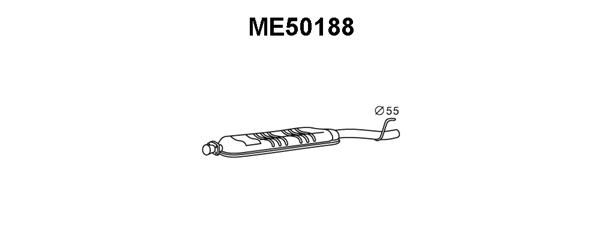 VENEPORTE Средний глушитель выхлопных газов ME50188