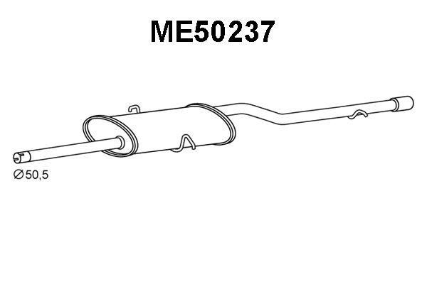 VENEPORTE Izplūdes gāzu trokšņa slāpētājs (pēdējais) ME50237