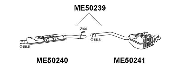 VENEPORTE Izplūdes gāzu trokšņa slāpētājs (pēdējais) ME50239