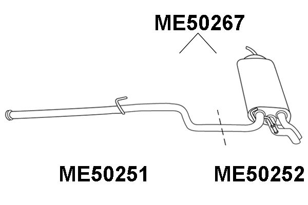 VENEPORTE Izplūdes gāzu trokšņa slāpētājs (pēdējais) ME50267