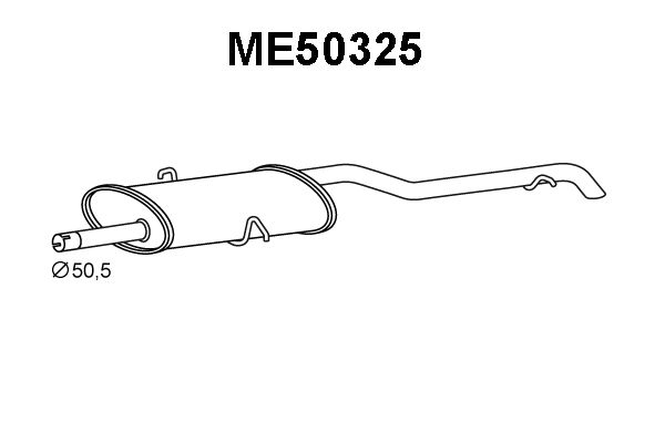 VENEPORTE Izplūdes gāzu trokšņa slāpētājs (pēdējais) ME50325