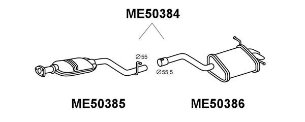 VENEPORTE Izplūdes gāzu trokšņa slāpētājs (pēdējais) ME50384