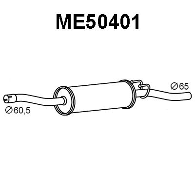 VENEPORTE Глушитель выхлопных газов конечный ME50401
