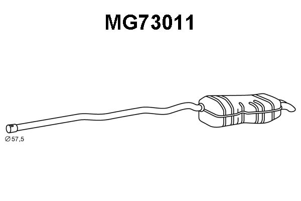 VENEPORTE Izplūdes gāzu trokšņa slāpētājs (pēdējais) MG73011