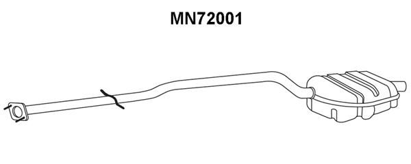 VENEPORTE Izplūdes gāzu trokšņa slāpētājs (pēdējais) MN72001