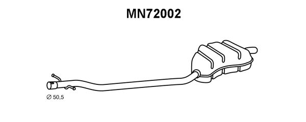 VENEPORTE Глушитель выхлопных газов конечный MN72002