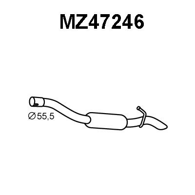 VENEPORTE Izplūdes caurule MZ47246