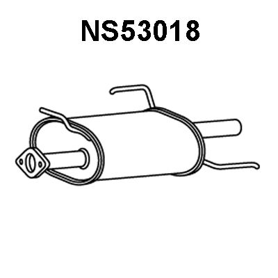 VENEPORTE Izplūdes gāzu trokšņa slāpētājs (pēdējais) NS53018