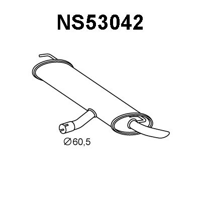 VENEPORTE Izplūdes gāzu trokšņa slāpētājs (pēdējais) NS53042