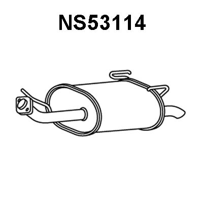 VENEPORTE Izplūdes gāzu trokšņa slāpētājs (pēdējais) NS53114