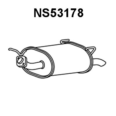VENEPORTE Izplūdes gāzu trokšņa slāpētājs (pēdējais) NS53178