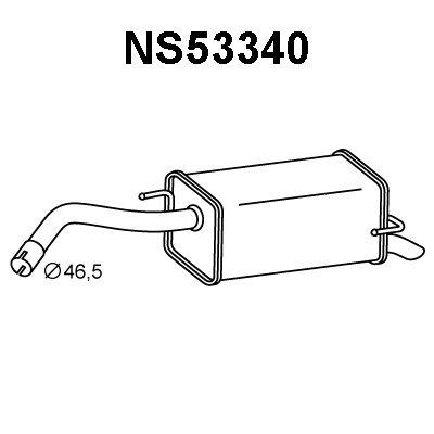 VENEPORTE Izplūdes gāzu trokšņa slāpētājs (pēdējais) NS53340