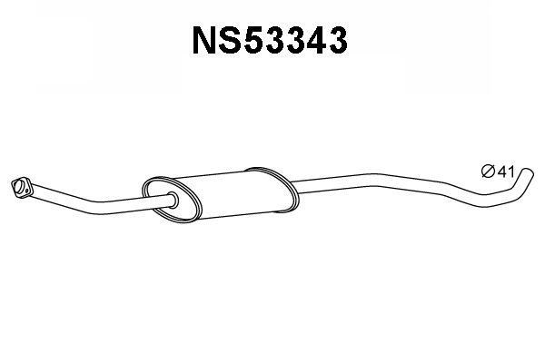VENEPORTE Средний глушитель выхлопных газов NS53343
