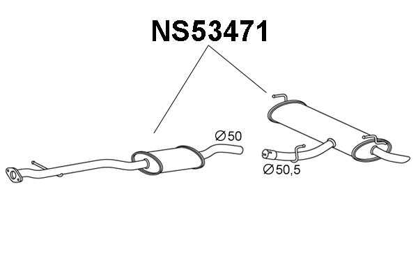 VENEPORTE Izplūdes gāzu trokšņa slāpētājs (pēdējais) NS53471