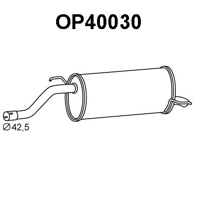 VENEPORTE Глушитель выхлопных газов конечный OP40030
