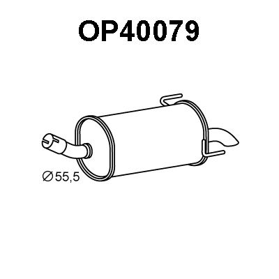 VENEPORTE Глушитель выхлопных газов конечный OP40079