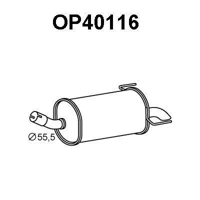 VENEPORTE Глушитель выхлопных газов конечный OP40116
