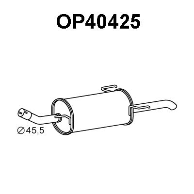 VENEPORTE Izplūdes gāzu trokšņa slāpētājs (pēdējais) OP40425