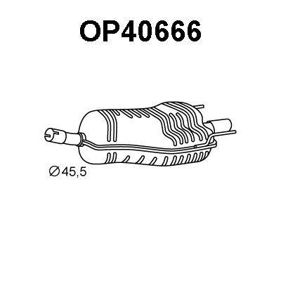 VENEPORTE Глушитель выхлопных газов конечный OP40666