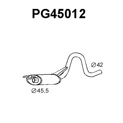 VENEPORTE Средний глушитель выхлопных газов PG45012