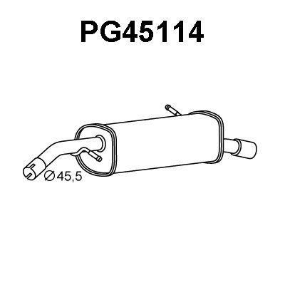 VENEPORTE Глушитель выхлопных газов конечный PG45114