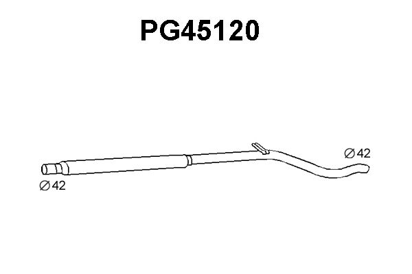 VENEPORTE Средний глушитель выхлопных газов PG45120