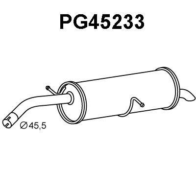 VENEPORTE Izplūdes gāzu trokšņa slāpētājs (pēdējais) PG45233