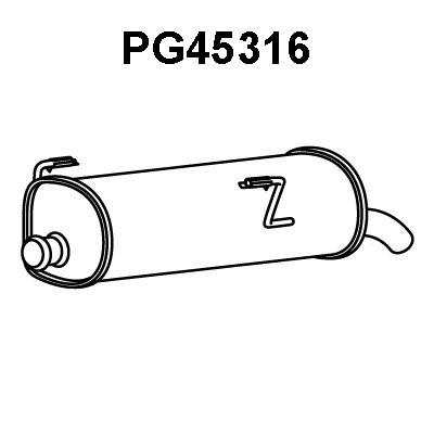 VENEPORTE Izplūdes gāzu trokšņa slāpētājs (pēdējais) PG45316
