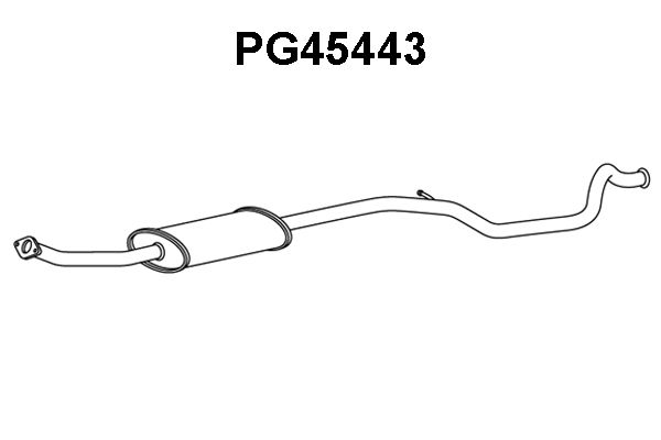 VENEPORTE Средний глушитель выхлопных газов PG45443