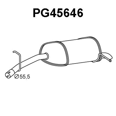 VENEPORTE Izplūdes gāzu trokšņa slāpētājs (pēdējais) PG45646