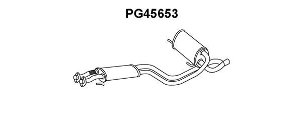 VENEPORTE Средний глушитель выхлопных газов PG45653