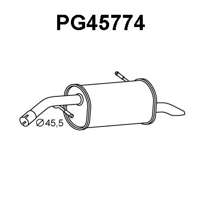 VENEPORTE Izplūdes gāzu trokšņa slāpētājs (pēdējais) PG45774