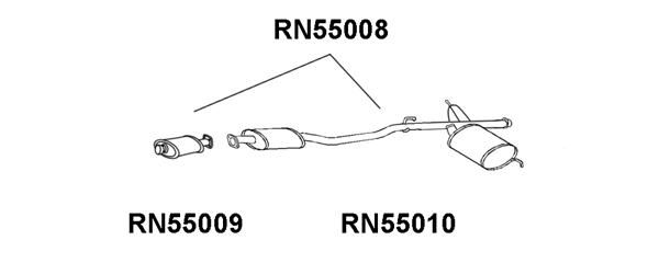 VENEPORTE Izplūdes gāzu priekšslāpētājs RN55008